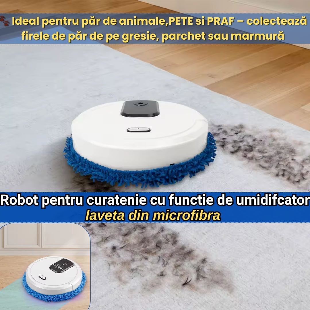 Robot Smart de Curățare Pardoseli – Uscat & Umed, Silențios