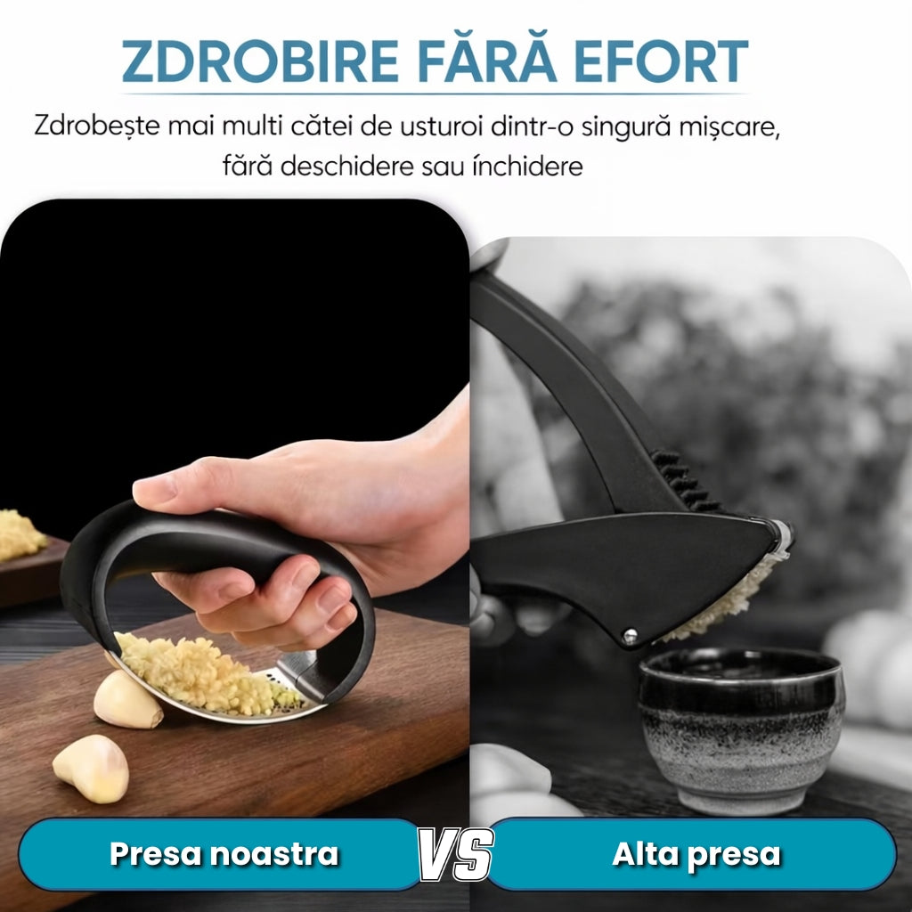 Set 2 Prese Usturoi Profesionale din Oțel Inoxidabil Premium – Zdrobire Rapidă