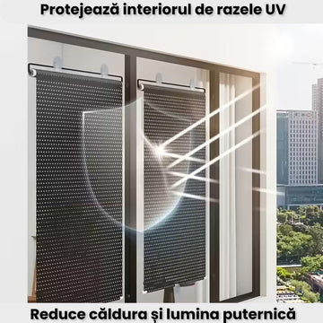Set de 2 jaluzele de fereastra cu fixare simpla 125x68cm – Portabila, reglabila