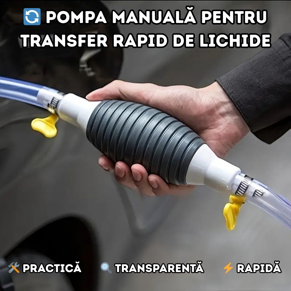 Set de 2 Pompe Manuale pentru Transfer Rapid de Lichide – Practică, Rapidă și Ușor de Folosit