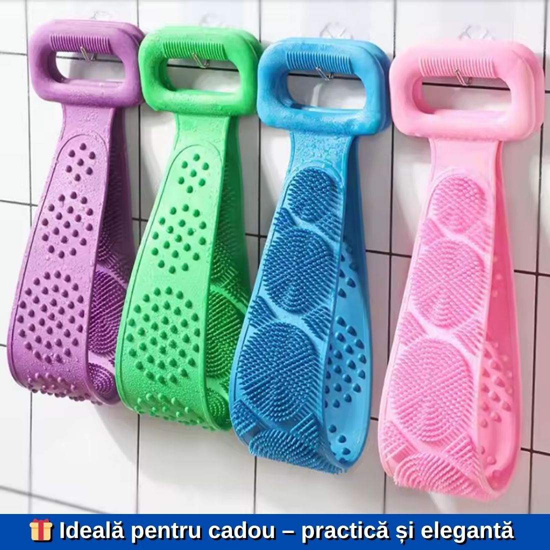 Set 2 Perii din Silicon pentru Spălarea Corpului și Masaj – Curățare și Relaxare ca la Spa