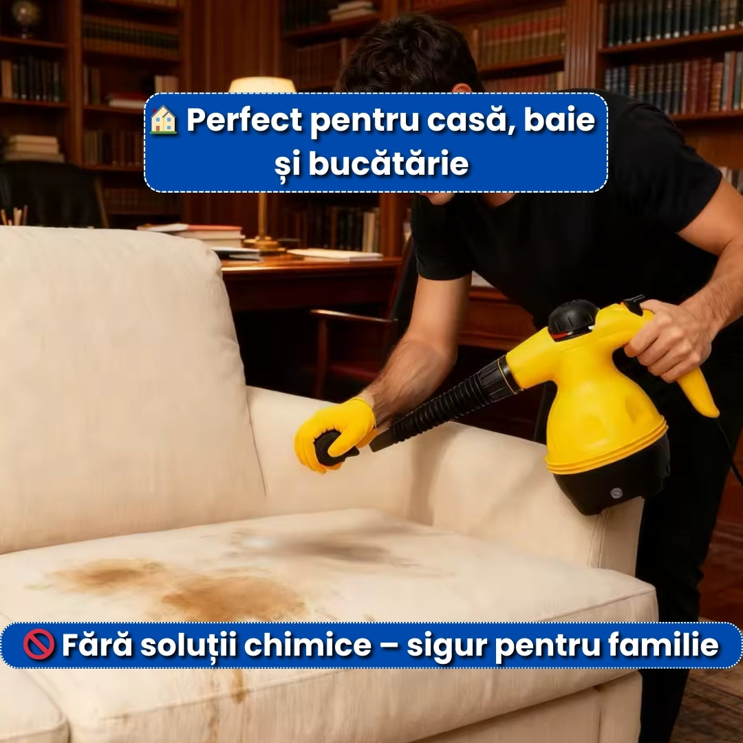 Aparat de Curățat cu Aburi 6 în 1 – 1050W, Sterilizare Rapidă, 3 Bari