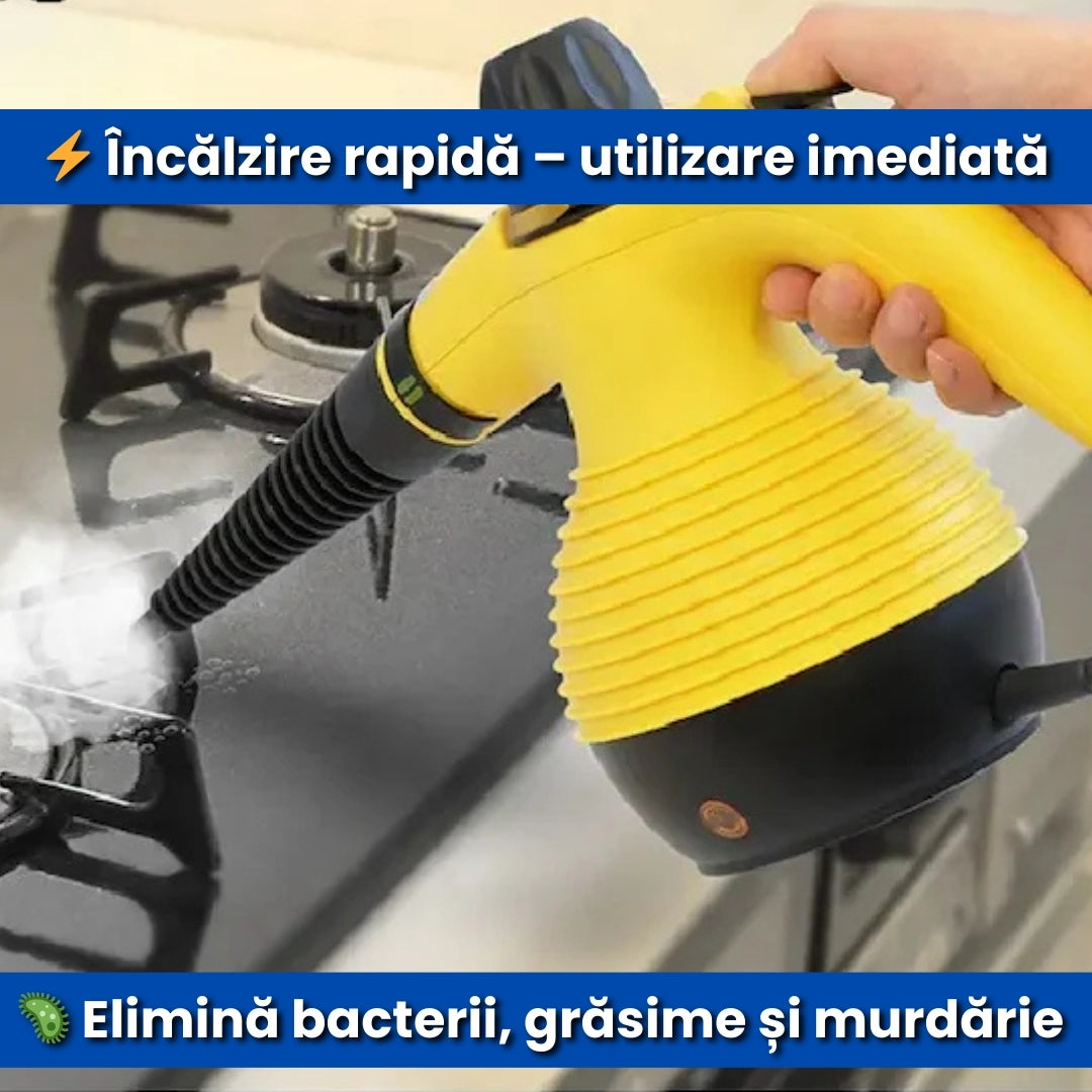 Aparat de Curățat cu Aburi 6 în 1 – 1050W, Sterilizare Rapidă, 3 Bari