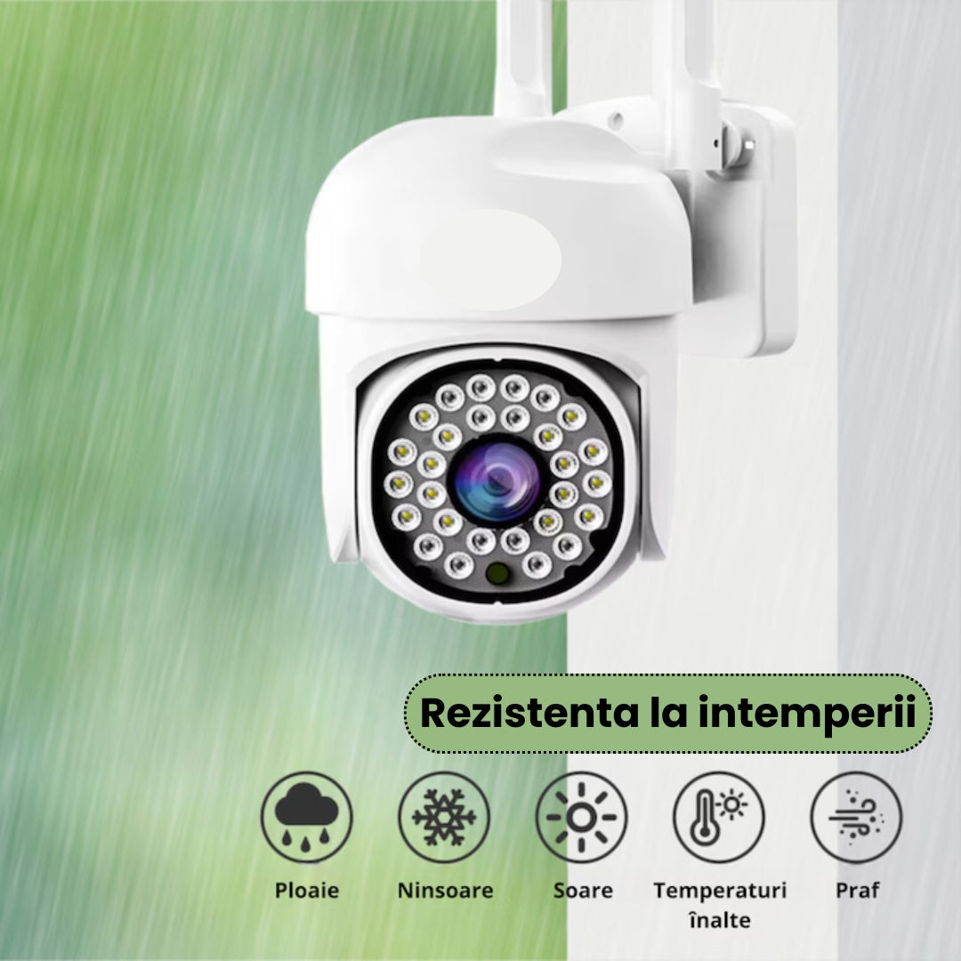 Set 2 Camere Supraveghere WiFi – Interior & Exterior, Zoom 4X, Audio Bidirecțional