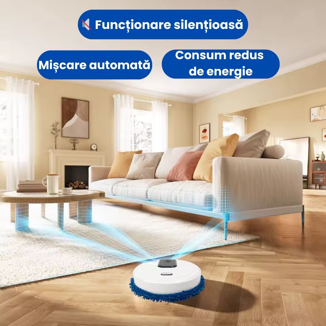 Robot Smart de Curățare Pardoseli – Uscat & Umed, Silențios