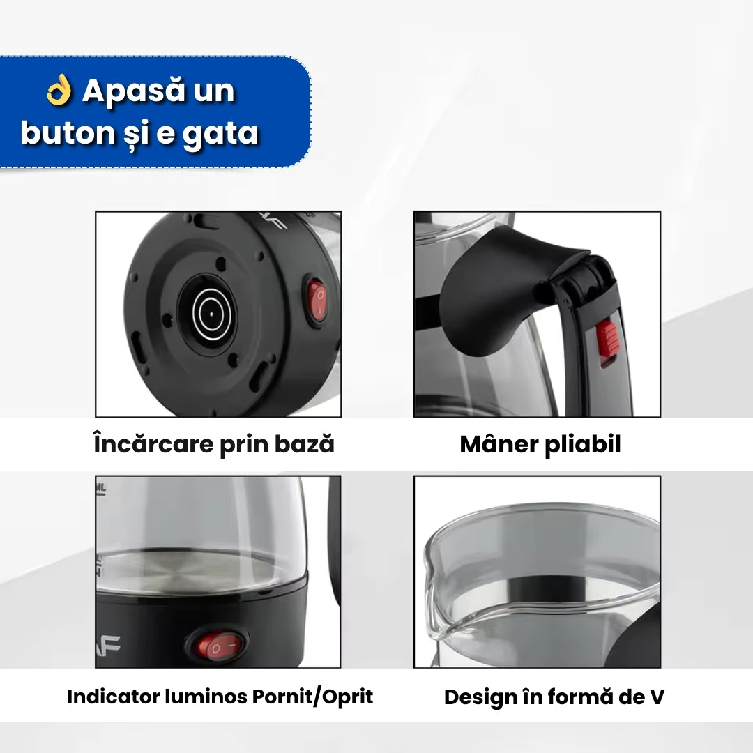Cafetieră Electrică 600W, 500 ml – Ibric Electric pentru Cafea și Ceai