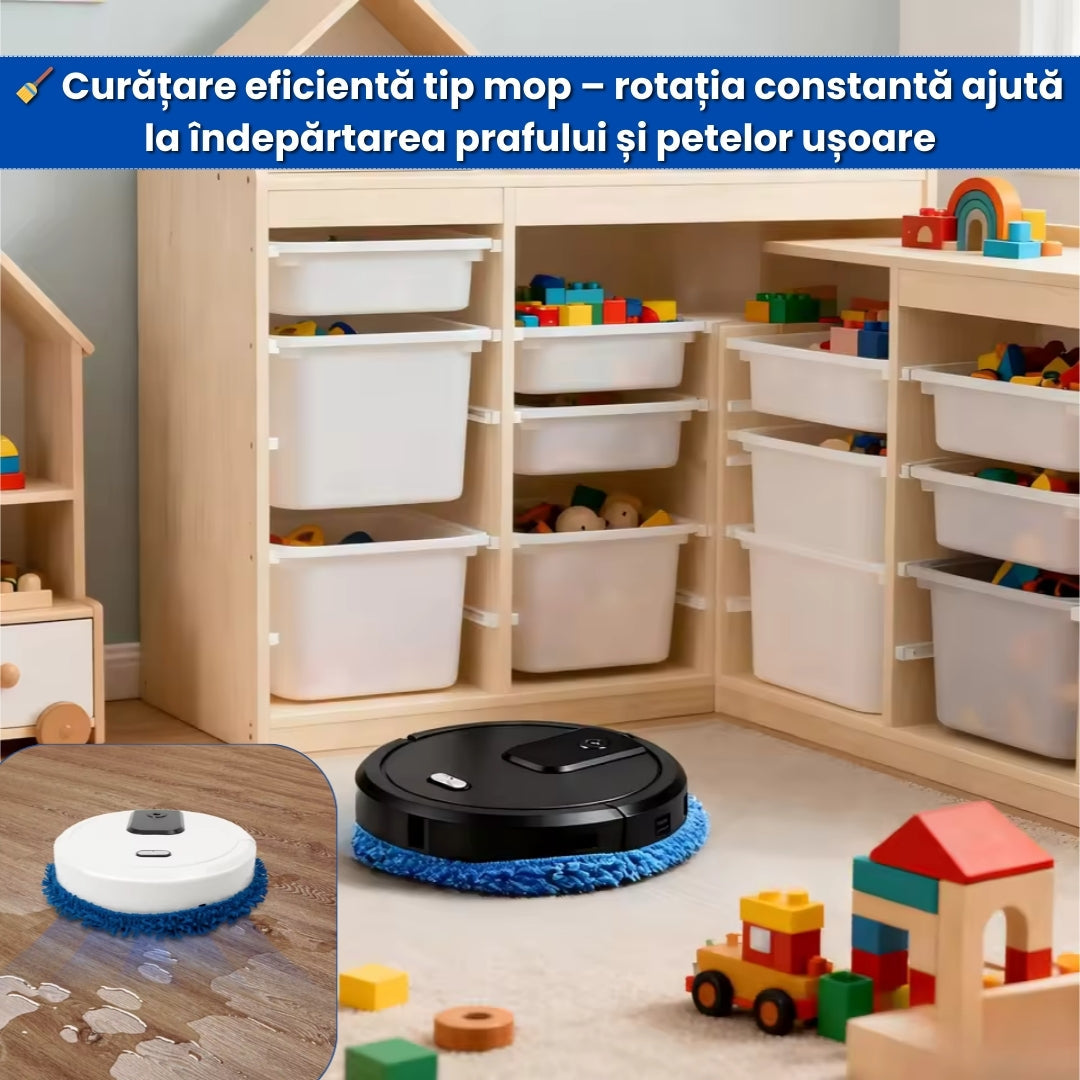 Robot Smart de Curățare Pardoseli – Uscat & Umed, Silențios