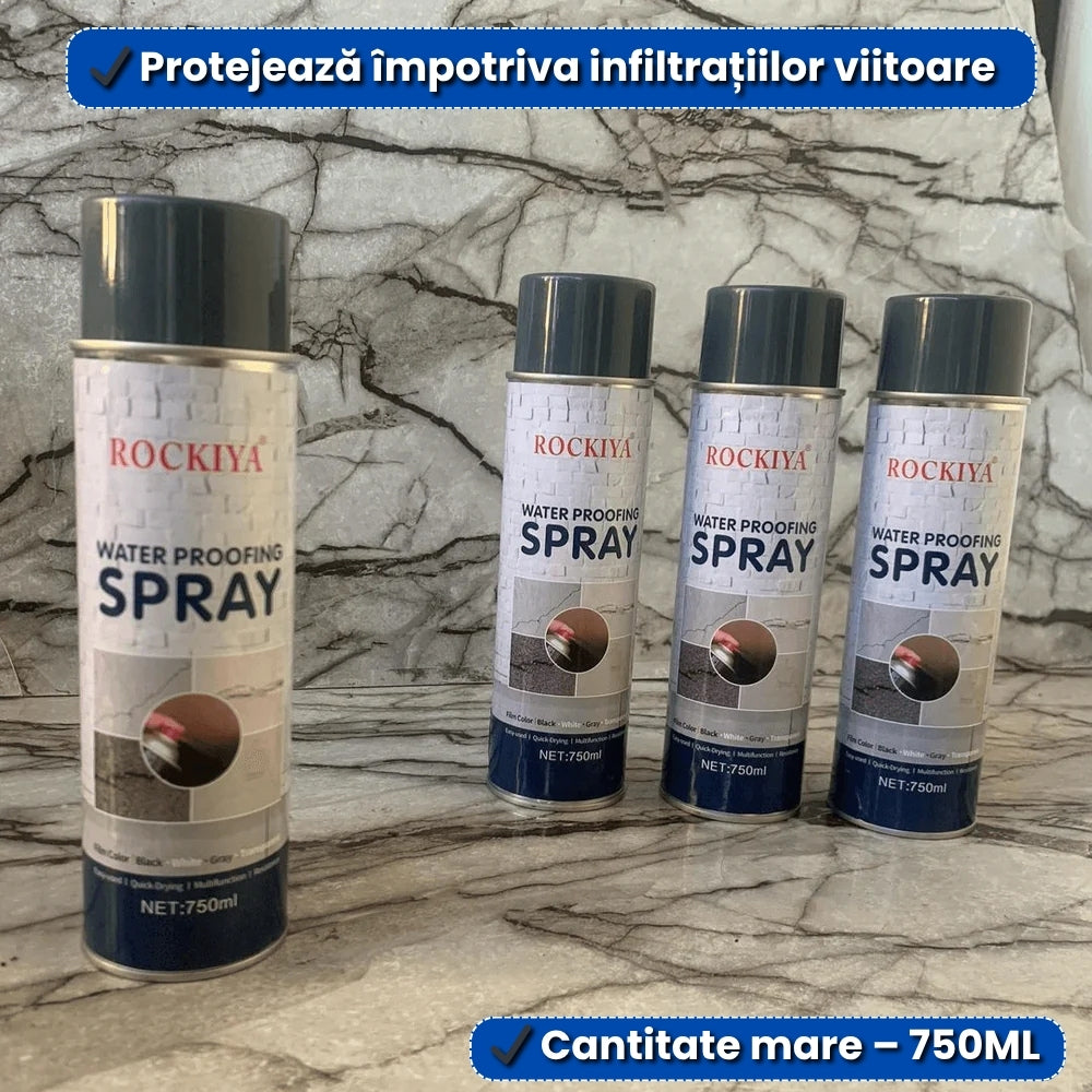 Set de 2 Sprayuri Etanșare Impermeabil 750ML - Sigilare Instant cu Peliculă Cauciucată