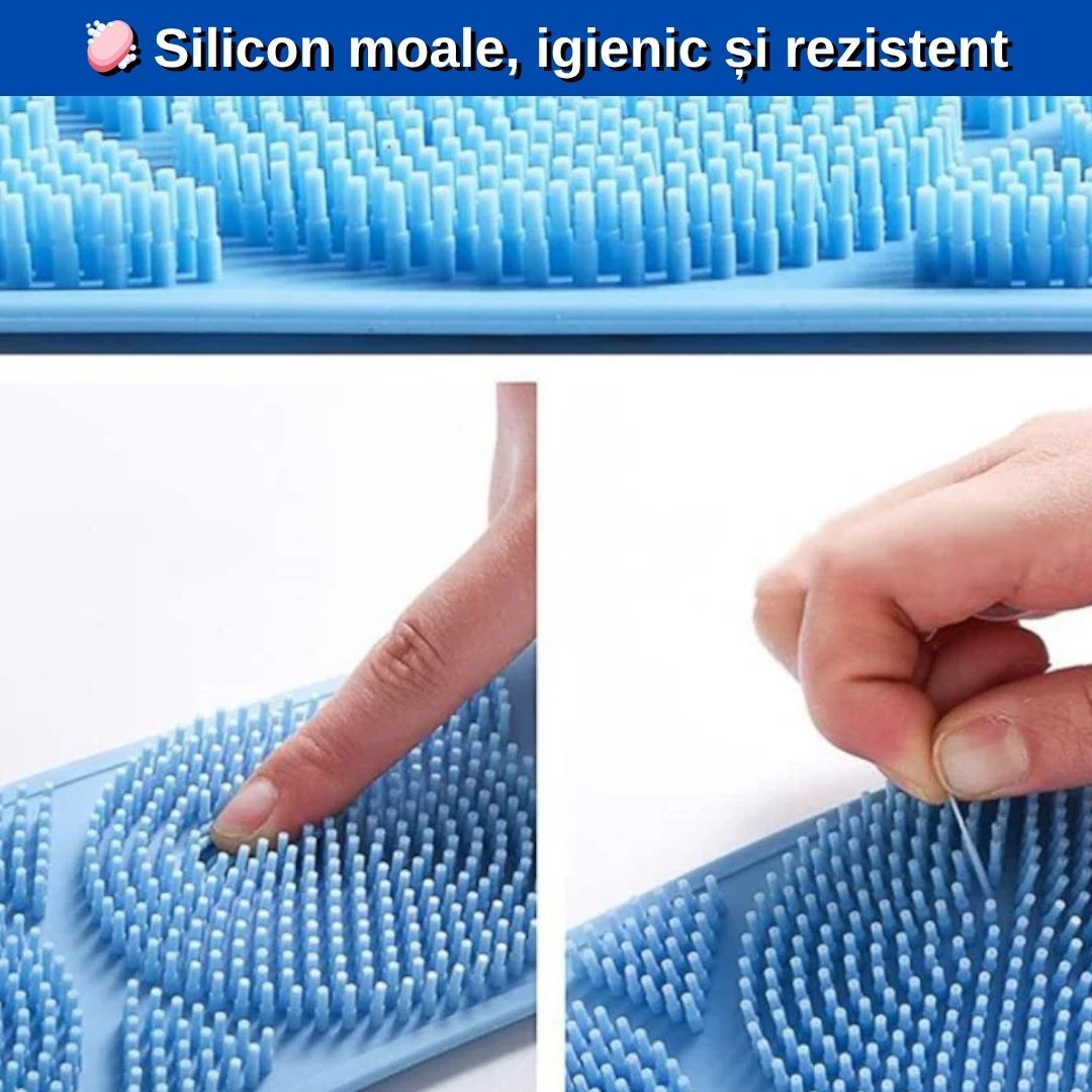 Set 2 Perii din Silicon pentru Spălarea Corpului și Masaj – Curățare și Relaxare ca la Spa