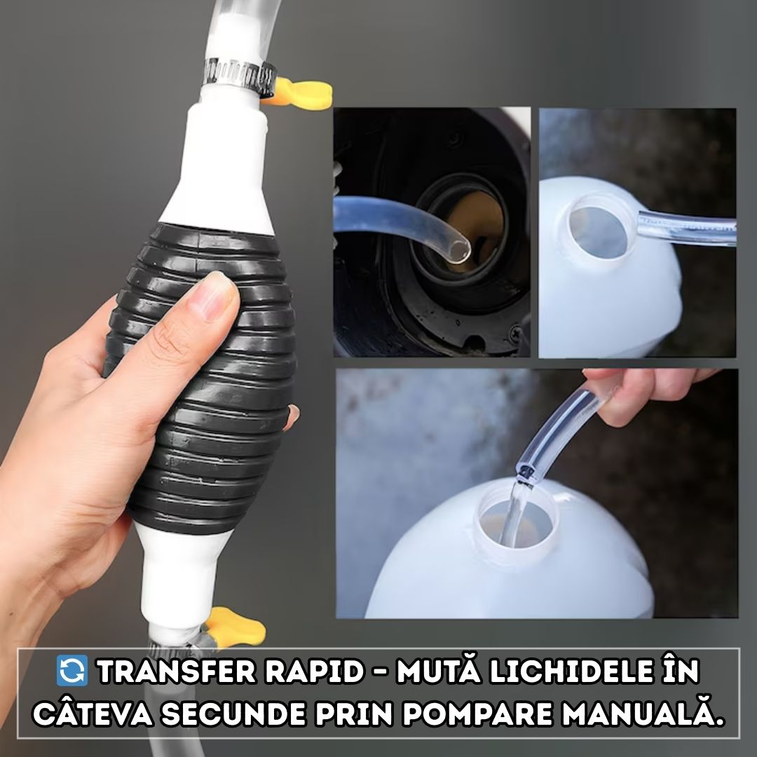 Set de 2 Pompe Manuale pentru Transfer Rapid de Lichide – Practică, Rapidă și Ușor de Folosit