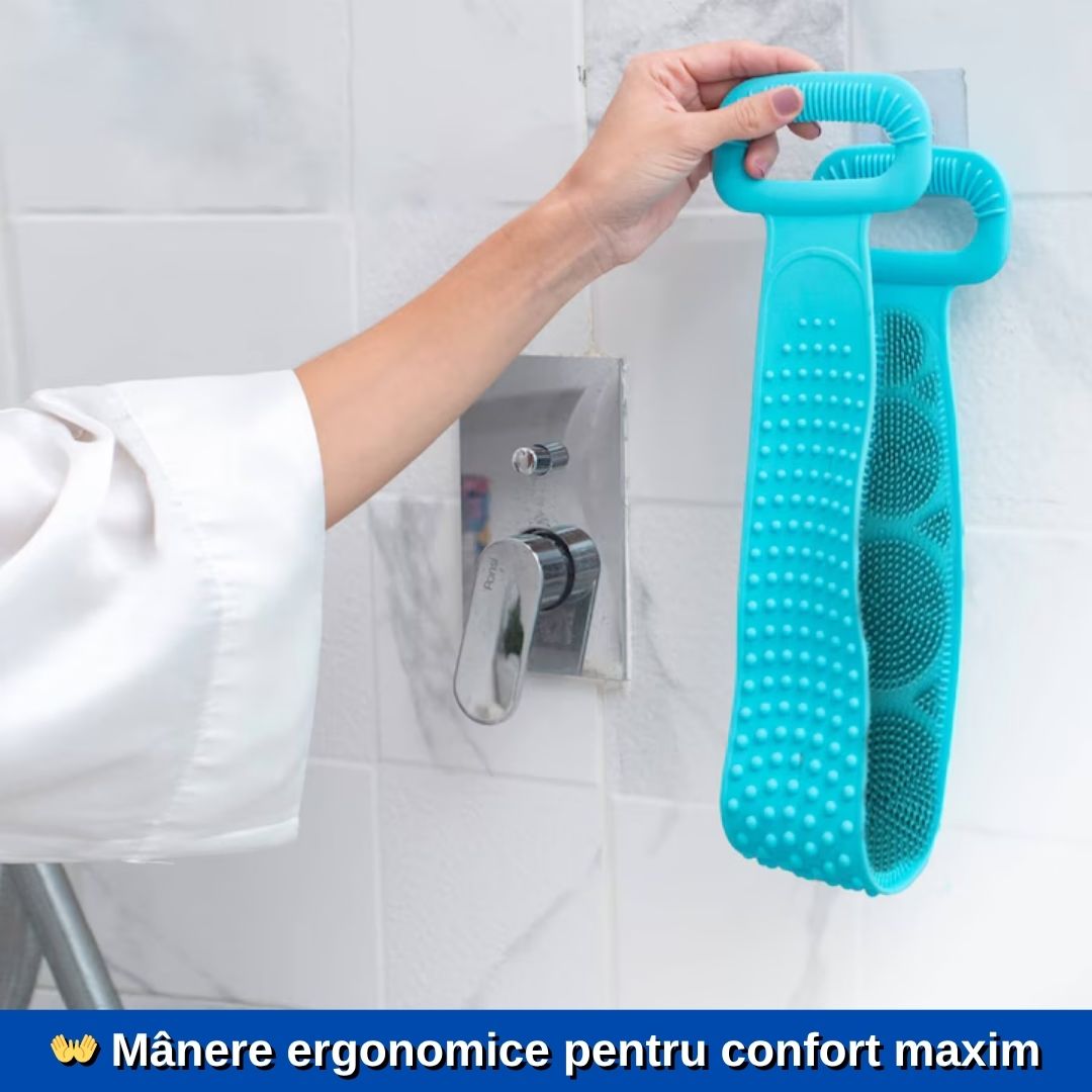 Set 2 Perii din Silicon pentru Spălarea Corpului și Masaj – Curățare și Relaxare ca la Spa