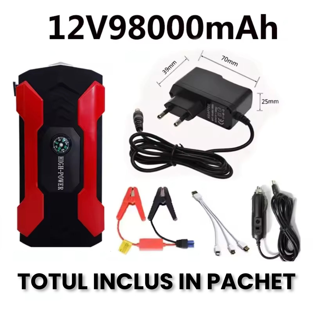 Redresor Auto Profesional 12V – Putere Mare, 99800mAh, 600 A