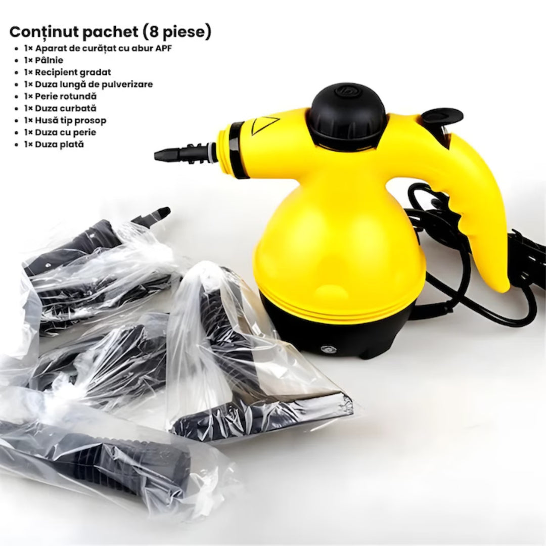 Aparat de Curățat cu Aburi 6 în 1 – 1050W, Sterilizare Rapidă, 3 Bari