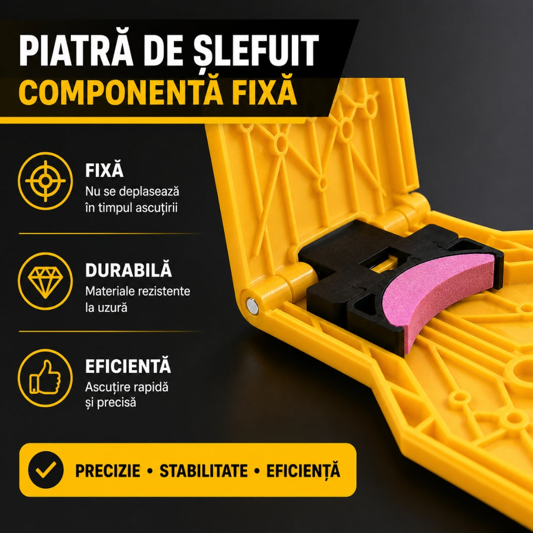 Set de 2 Ascuțitoare Lanț Drujbă –  Unealta perfectă. Tăiere Perfectă în Doar Câteva Secunde !