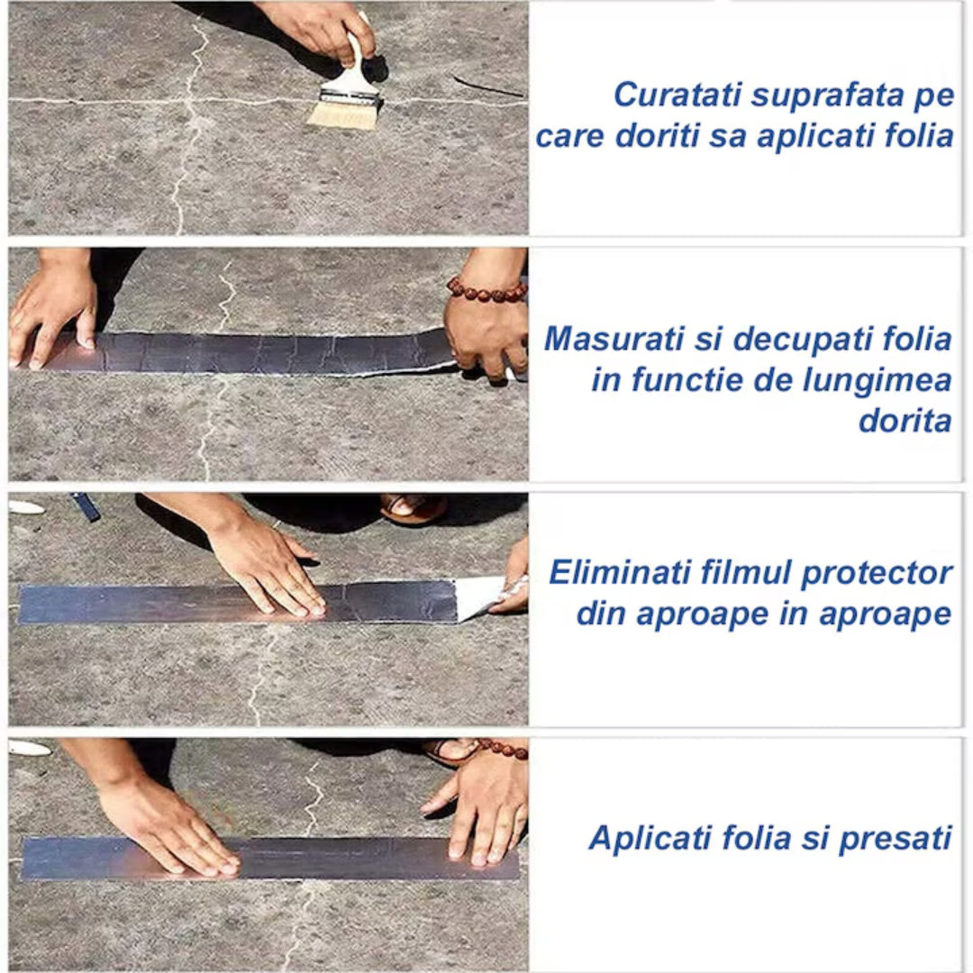 Set de 2 Benzi Adezive Profesionale Anti-Scurgeri 5M x 5CM – Fixare Durabilă pentru Orice Suprafață