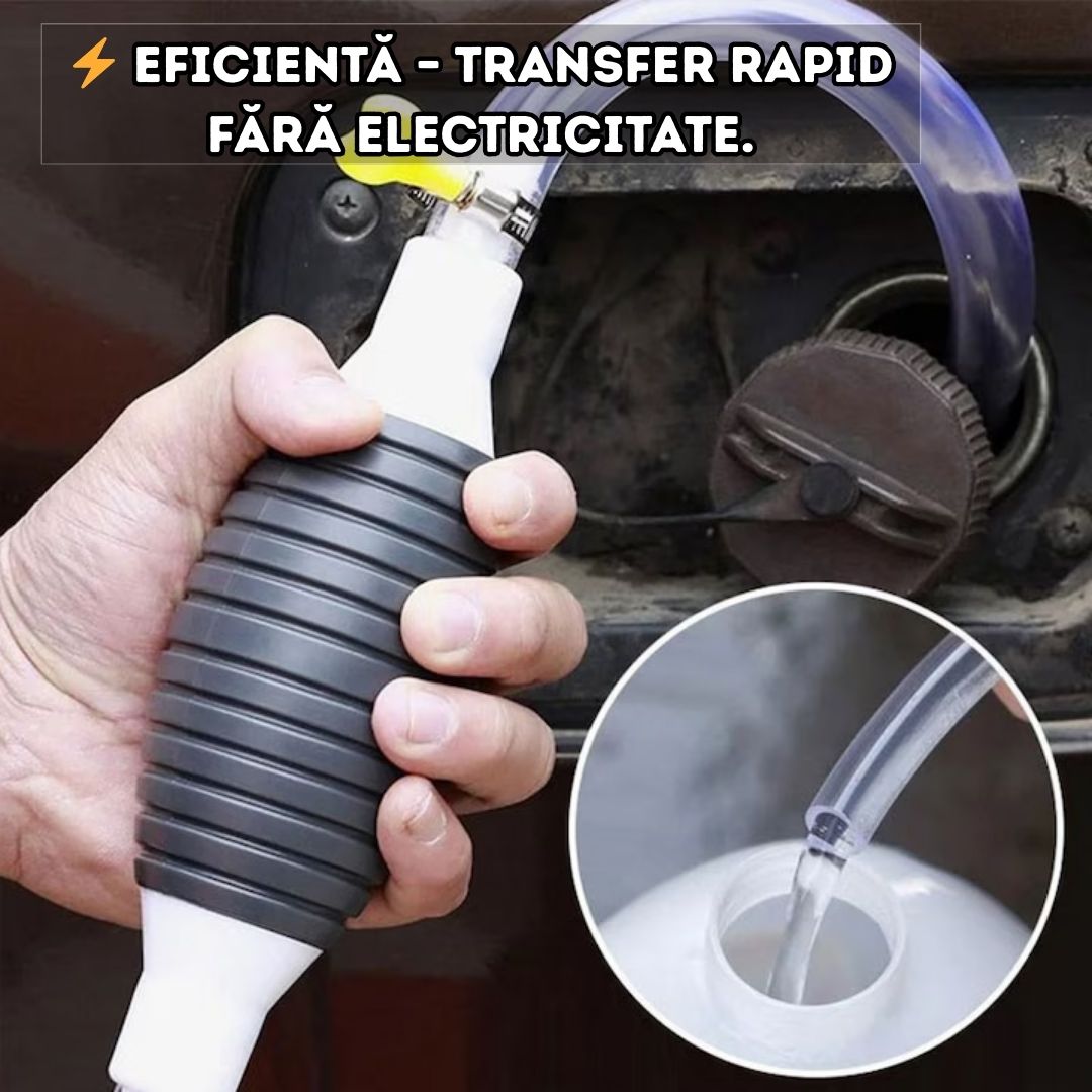 Set de 2 Pompe Manuale pentru Transfer Lichide cu Furtun Transparent – Transfer Rapid și Ușor