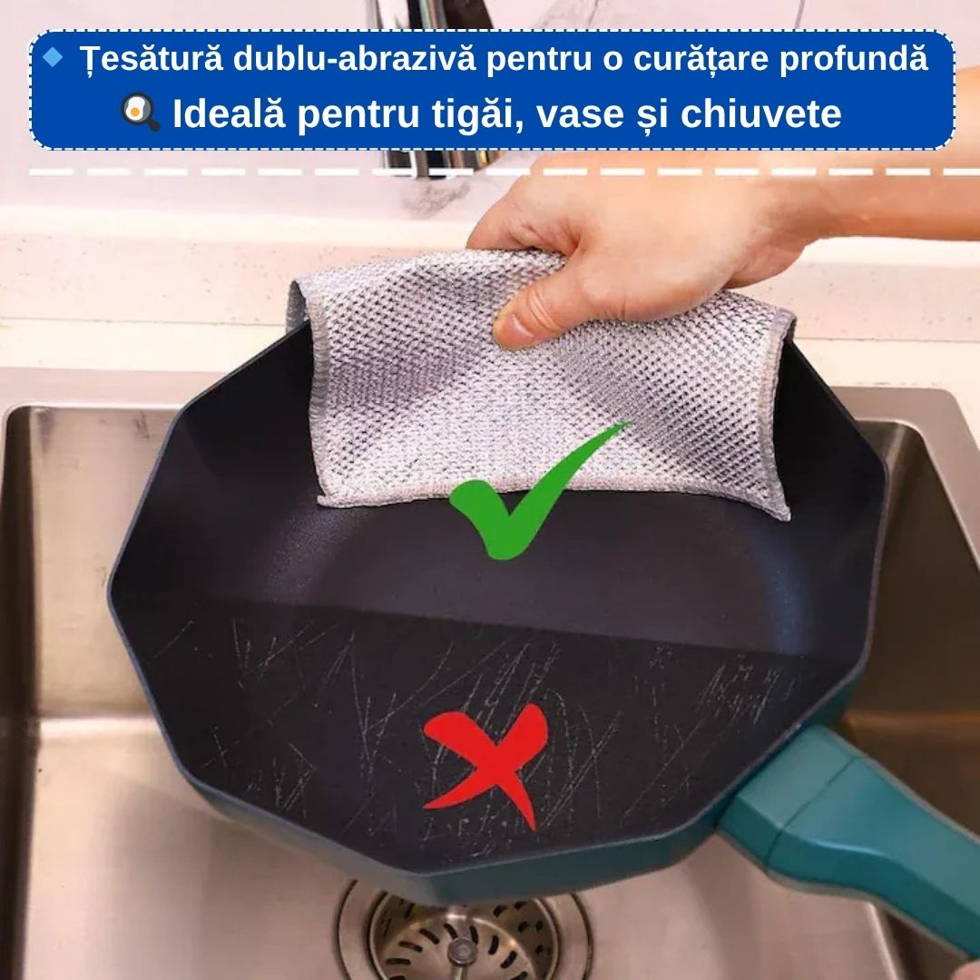 Set de 20 Lavete din Fibră Abrazivă – Puternice, Durabile, Reutilizabile, Fără Zgârieturi