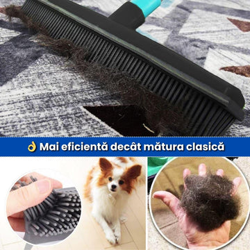Mătură din Cauciuc – Ideală pentru Păr de Animale și Curățenie Rapidă