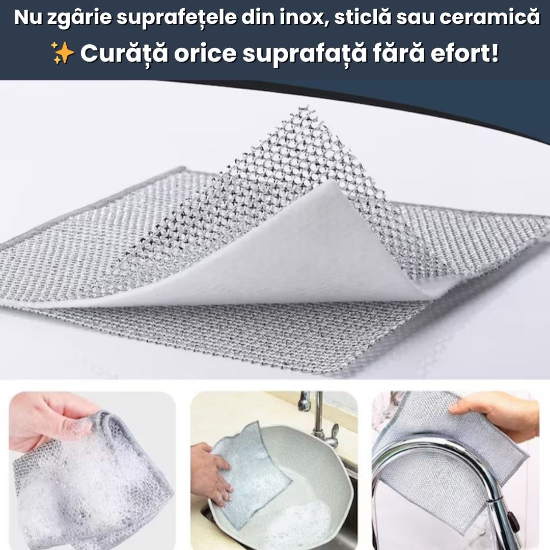 Set de 20 Lavete din Fibră Abrazivă – Puternice, Durabile, Reutilizabile, Fără Zgârieturi