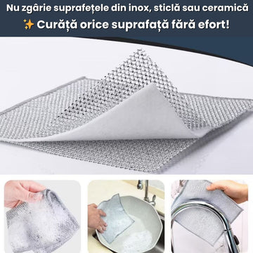 Lavete din Fibră Abrazivă 10+10 Gratis – Puternice, Durabile, Reutilizabile, Fără Zgârieturi