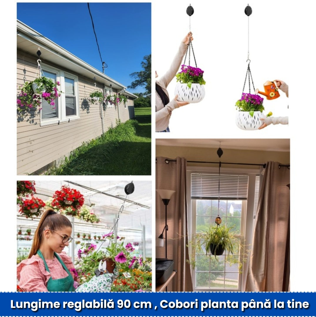 Set 4 Scripeti Reglabili pentru Plante –Ajustare Rapidă până la 90cm, 15KG Capacitate