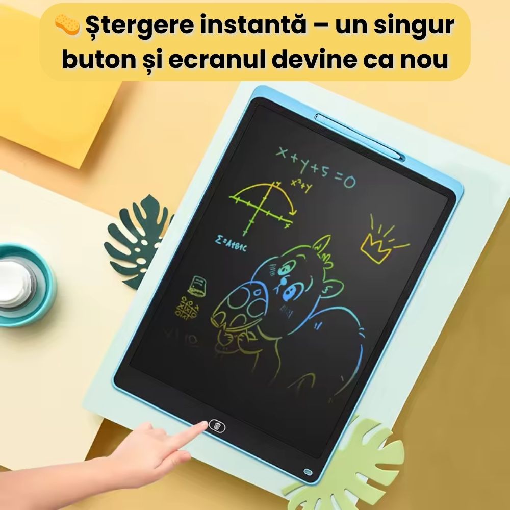 Tableta Digitală Color 8.5 Inch – Scriere & Desen, Ștergere Instantă