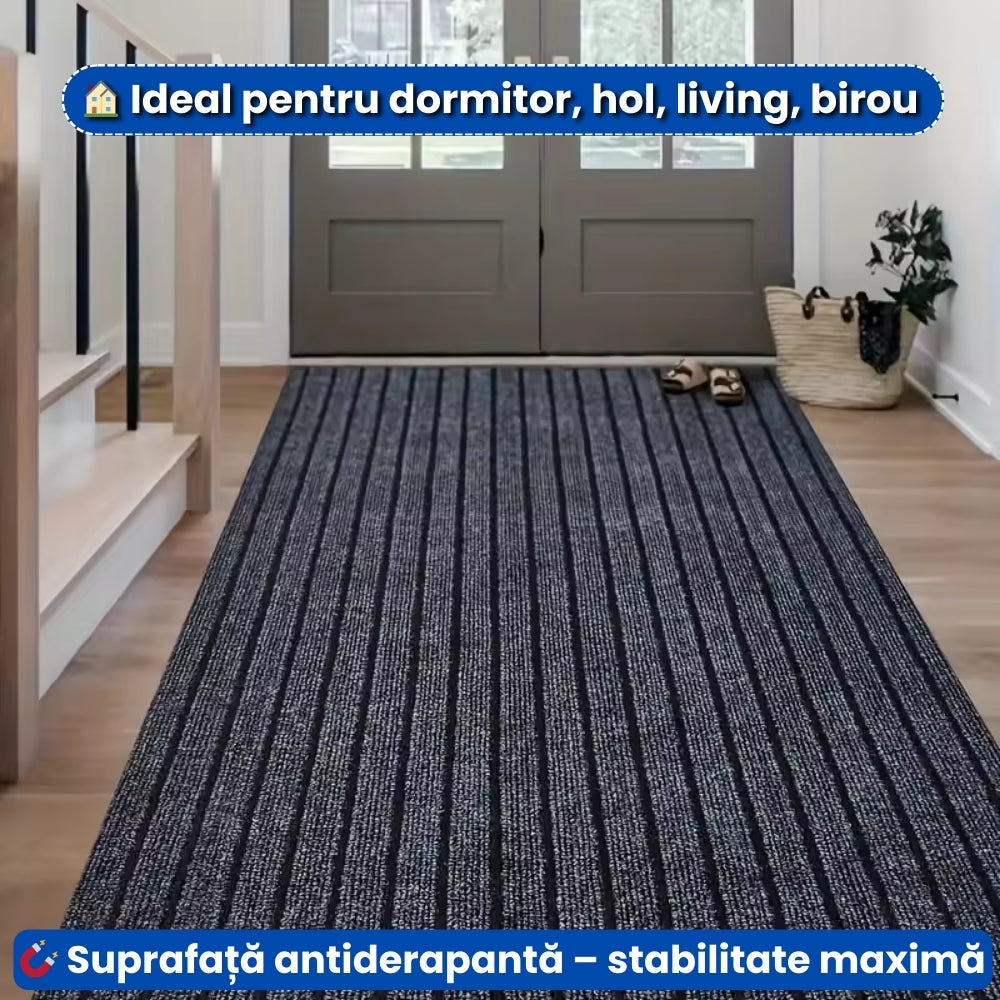 Covor Tip Rolă Antiderapant pentru Bucătărie și Hol, 40 x 300 cm, Gri sau Maro