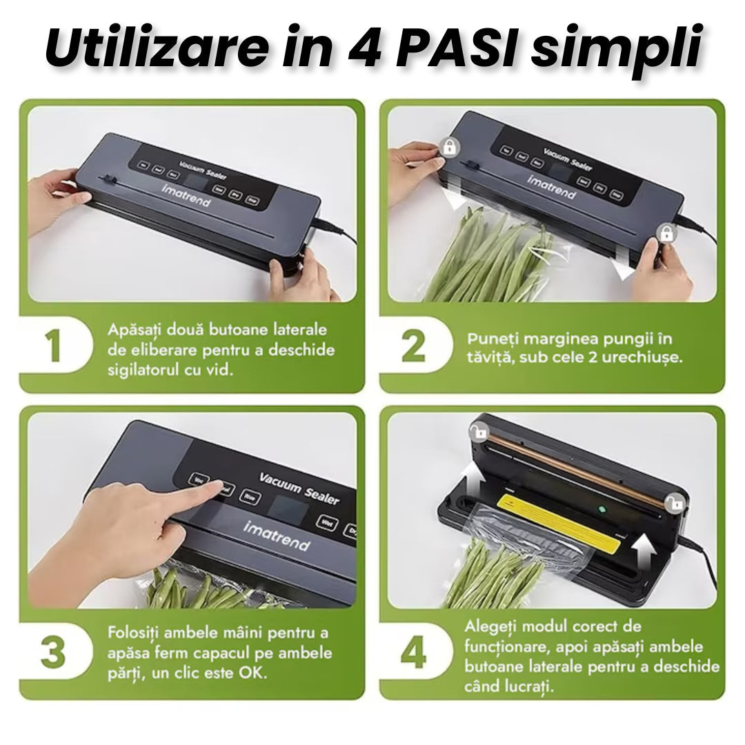 Aparat de Vidat și Sigilat Alimente – Păstrează Prospetimea Mai Mult Timp