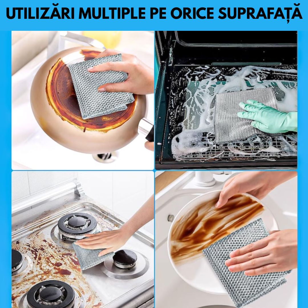 Set de 20 Lavete din Fibră Abrazivă – Puternice, Durabile, Reutilizabile, Fără Zgârieturi
