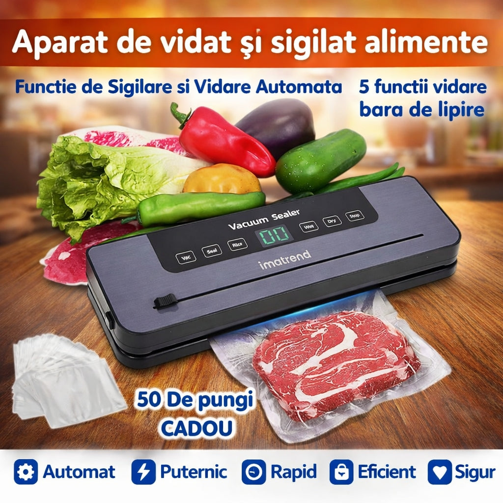 Aparat de Vidat și Sigilat Alimente – Păstrează Prospetimea Mai Mult Timp