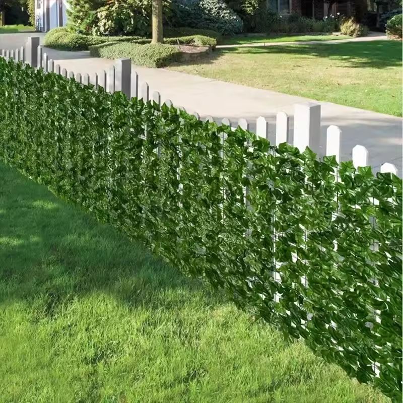 Gard decorativ artificial cu frunze – Fara intretinere (1x3 m)